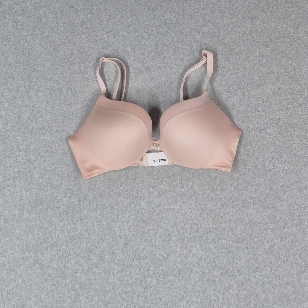 Victoria's Secret Women Bra 32C Pink Push Up Underwired Knit Strap READ